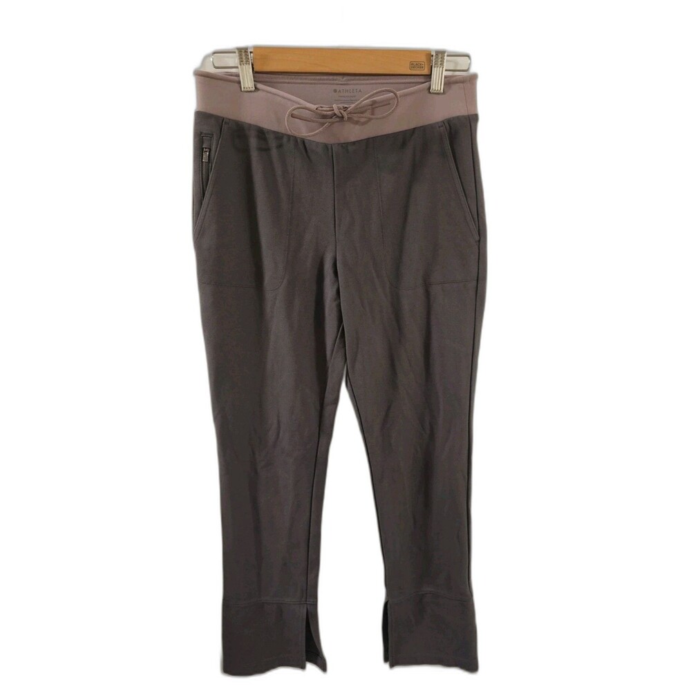 Athleta Womens Size SMALL Hermosa Pants Shale Pull On Ponte Flare Athletic Gray